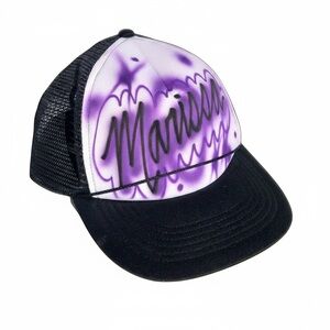 Y2K Purple Airbrush Trucker Hat